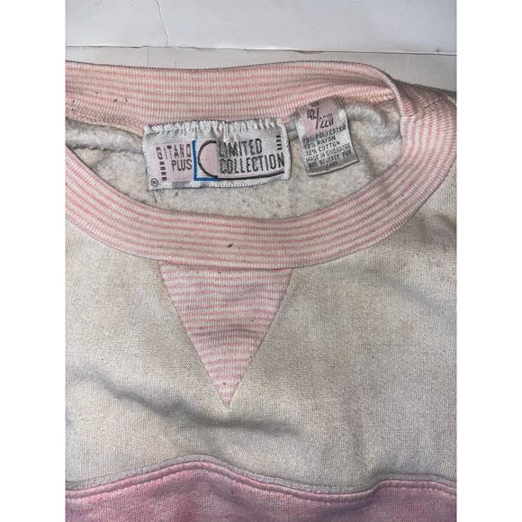 Gitano plus vintage sweater 42 22W pink crewneck - Picture 2 of 9